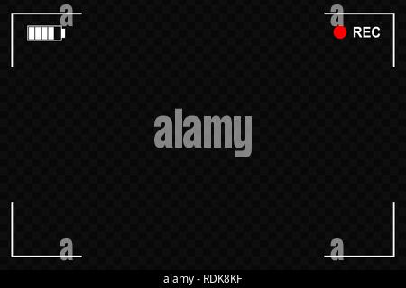 Camera focusing screen, viewfinders camera recording. Vector illustration Stock Vector