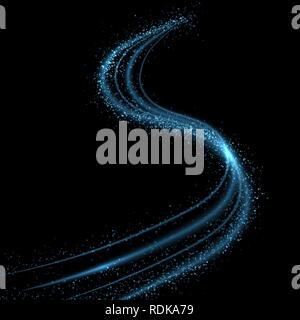 Neon glow light effect stars bursts with sparkles isolated. magic dust  particles. Vector illustration sparkling comet tail Stock Vector Image &  Art - Alamy