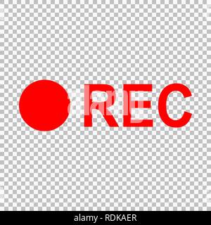 Recording sign. Vector icon Stock Vector