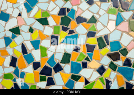 Detail of a multicolored glass mosaic. Stock Photo