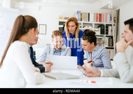 Succeful business partners brainstormin Stock Photo