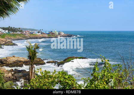 View from Vizhinjam Lighthouse, Kovalam, Kerala, India Stock Photo