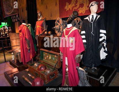 Quidditch gear at the Making of Harry Potter Studio Tour, Warner