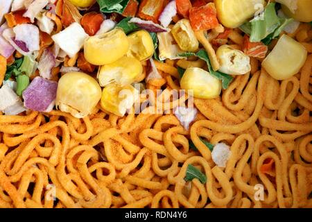 Instant soup, Asian pot noodles Stock Photo