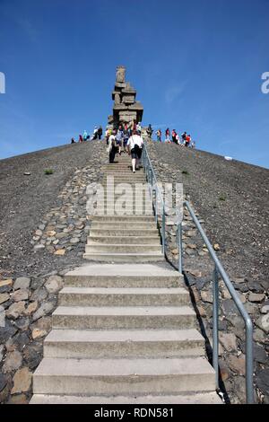 Top of the Halde Rheinelbe heap, work of art Himmelstreppe or Stairway to Heaven by artist Herman Prigann Stock Photo