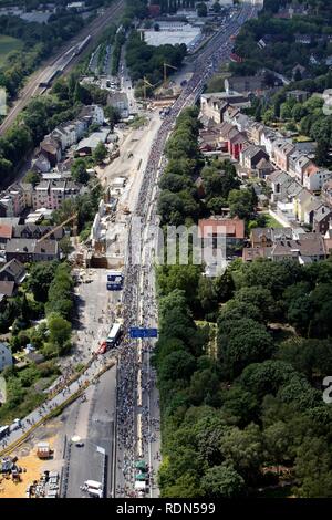 The A40 motorway at the Still-Leben art event on the Ruhrschnellweg A40 motorway, largest event of the Capital of Culture Stock Photo