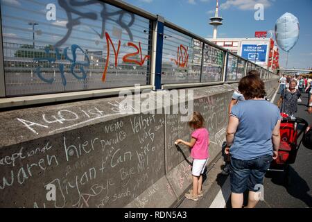 The A40 motorway at the Still-Leben art event on the Ruhrschnellweg A40 motorway, largest event of the Capital of Culture Stock Photo