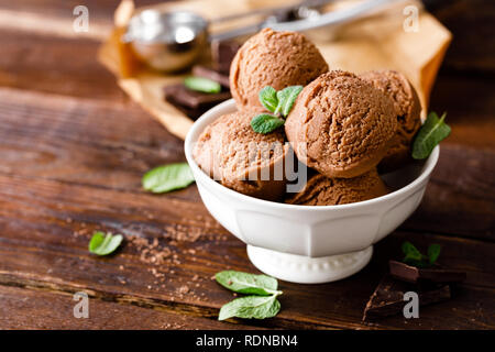 Chocolate ice cream Stock Photo