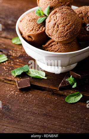 Chocolate ice cream Stock Photo