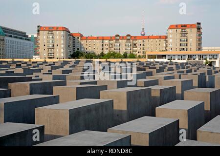 Memorial to the Murdered Jews of Europe or the Holocaust Memorial, Berlin Stock Photo