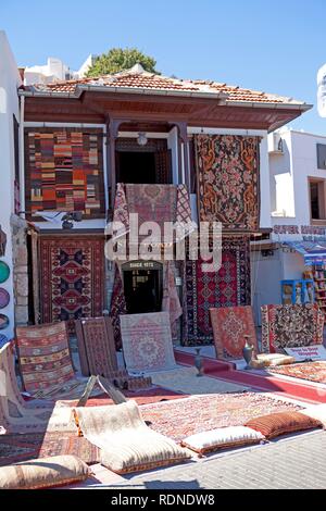 Carpet shop, Marmaris, Turkish Aegean, Turkey, Asia Stock Photo