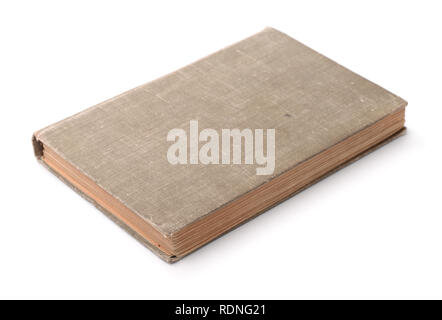 Old blank hardcover book isolated on white Stock Photo