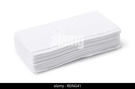 Stack of tissue paper isolated on white Stock Photo