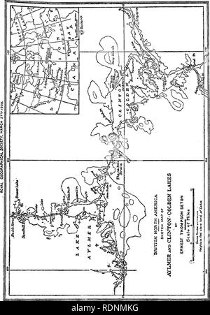 . The Arctic prairies, a canoe-journey of 2,000 miles in search of the caribou; being the account of a voyage to the region north of Aylmer Lake. Deer hunting. . Please note that these images are extracted from scanned page images that may have been digitally enhanced for readability - coloration and appearance of these illustrations may not perfectly resemble the original work.. Seton, Ernest Thompson, 1860-1946. New York, C. Scribner's Sons Stock Photo