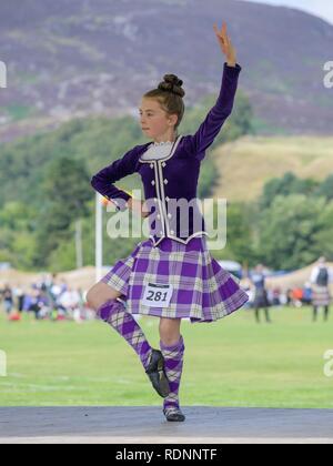 Highland Dancing, Highland Games, Newtonmore, Scotland, United Kingdom Stock Photo