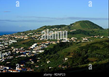 View of Horta on Faial island, Azores, Portugal