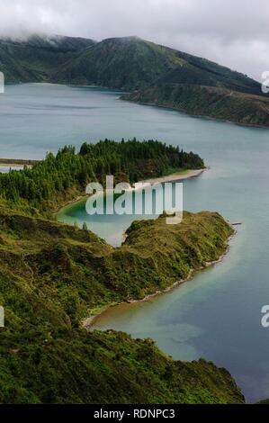Crater lake Lagoa do Fogo on the island of Sao Miguel, Azores, Portugal