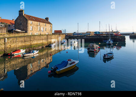 View of harbour at Dysart in Kirkcaldy , Fife, Scotland, UK Stock Photo