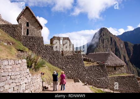 Entrance, Machu Picchu, Peru, South America Stock Photo