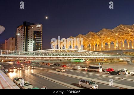 Tivoli Hotel and Gare do Oriente, Oriente Railway Station, Lisbon, Portugal, Europe Stock Photo