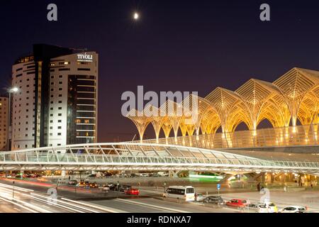 Tivoli Hotel and Gare do Oriente, Oriente Railway Station, Lisbon, Portugal, Europe Stock Photo