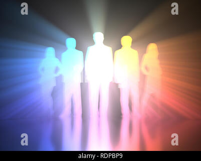 Silhouette of business people, conceptual illustration. Stock Photo