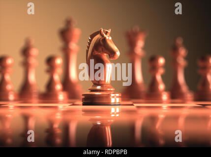 Chess knight, illustration. Stock Photo