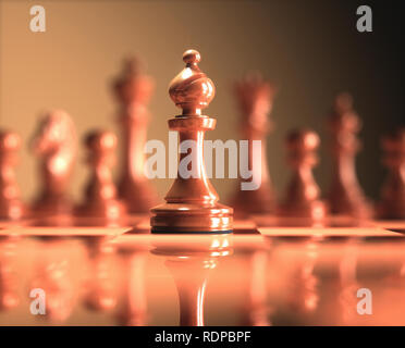 Chess bishop, illustration. Stock Photo
