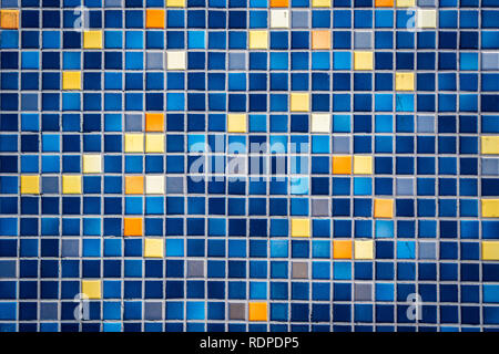 Colorful abstract mosaic pattern made out of tiny tiles Stock Photo