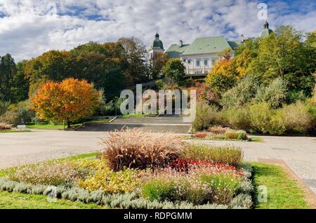 WARSAW, MAZOVIAN PROVINCE / POLAND - OCTOBER 11, 2018: Ujazdow Castle, Center for Contemporary Art, view form Ujazdow Park.