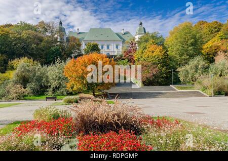 WARSAW, MAZOVIAN PROVINCE / POLAND - OCTOBER 11, 2018: Ujazdow Castle, Center for Contemporary Art, view form Ujazdow Park.