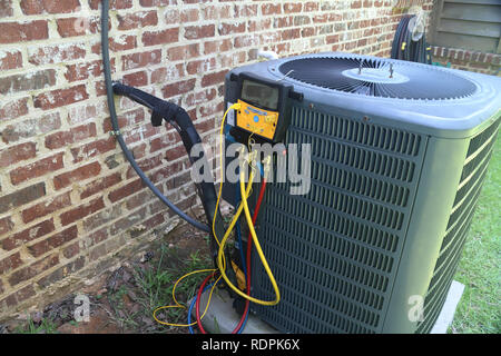 Air Conditioner Maintenance Stock Photo