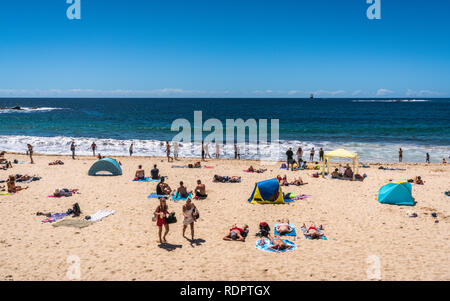 24th December 2018, Coogee Sydney Australia: people enjoying hot sunny summer day on Coogee beach in Sydney NSW Australia