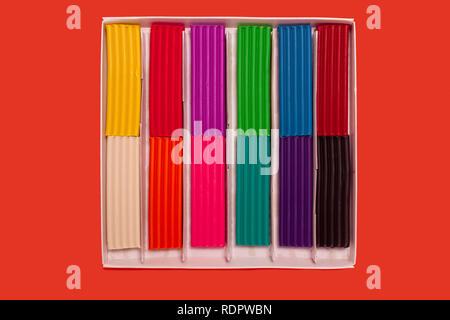 Colorful Plasticine Modeling Clay Sticks Isolated Stock Photo 2106688658