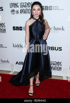 Beverly Hills, United States. 18th Jan, 2019. BEVERLY HILLS, LOS ANGELES, CA, USA - JANUARY 18: Actress Ava Cantrell arrives at the 16th Annual Living Legends Of Aviation Awards held at The Beverly Hilton Hotel on January 18, 2019 in Beverly Hills, Los Angeles, California, United States. (Photo by Xavier Collin/Image Press Agency) Credit: Image Press Agency/Alamy Live News Stock Photo