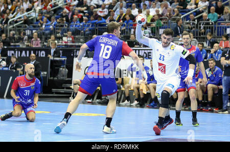 Germany. Berlin, Germany. 17th Jan 2019. IHF Handball Men's World Championship, Berlin, Germany.Ludovic Fabregas for France Credit: Mickael Chavet/Alamy Live News Stock Photo