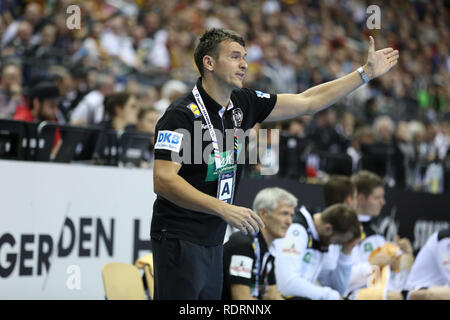 Germany. Germany, 19th January 2019. Germany  headcoach Christian Prokop gives instructions to his team Credit: Mickael Chavet/Alamy Live News Stock Photo