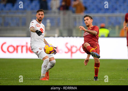 Italy, 19th January 2019.    Foto Fabio Rossi/AS Roma/LaPresse 19/1/2019  Roma (Italia) Sport Calcio Roma - Torino Campionato Italiano Serie A TIM 2018/2019 - Stadio Olimpico di Roma Nella foto:    Photo Fabio Rossi/AS Roma/LaPresse 19/1/2019  Rome (Italy) Sport Soccer Roma - Torino Italian Football Championship League Serie A Tim 2018/2019 - Stadio Olimpico of Rome In the pic: Credit: LaPresse/Alamy Live News Credit: LaPresse/Alamy Live News Credit: LaPresse/Alamy Live News Credit: LaPresse/Alamy Live News Stock Photo