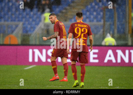 Italy, 19th January 2019.    Foto Fabio Rossi/AS Roma/LaPresse 19/1/2019  Roma (Italia) Sport Calcio Roma - Torino Campionato Italiano Serie A TIM 2018/2019 - Stadio Olimpico di Roma Nella foto:    Photo Fabio Rossi/AS Roma/LaPresse 19/1/2019  Rome (Italy) Sport Soccer Roma - Torino Italian Football Championship League Serie A Tim 2018/2019 - Stadio Olimpico of Rome In the pic: Credit: LaPresse/Alamy Live News Credit: LaPresse/Alamy Live News Credit: LaPresse/Alamy Live News Credit: LaPresse/Alamy Live News Stock Photo