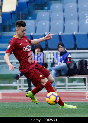 Rome, Italy, 19th January, 2019. Roma's Stephan El Shaarawy in action during the Serie A soccer match between Roma and Torino at the Olympic Stadium. Roma won 3-2. © Riccardo De Luca UPDATE IMAGES/ Alamy Live News Stock Photo