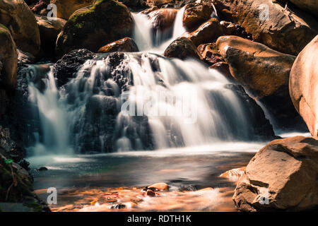 Waterfall in Uvas Canyon County Park, Santa Clara county, California; long exposure Stock Photo