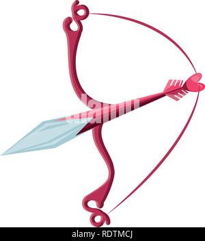 arch of cupid with arrow vector illustration design Stock Vector