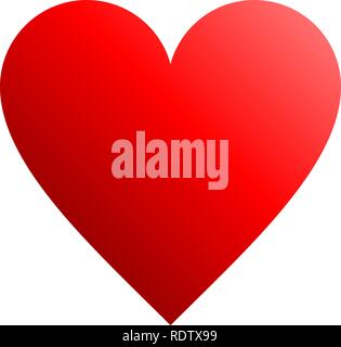 Heart symbol icon - red gradient, isolated - vector illustration Stock Vector