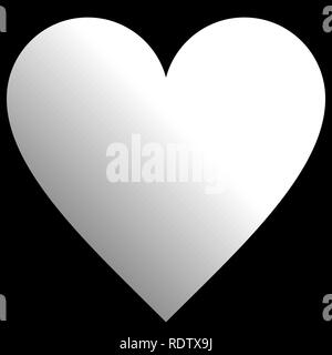 Heart symbol icon - white gradient, isolated - vector illustration ...