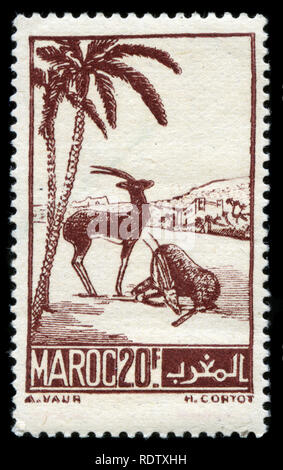 Postage stamp from Morocco in the Monument series issued in 1923 Stock ...