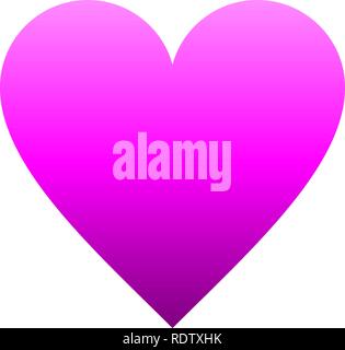 Heart symbol icon - purple gradient, isolated - vector illustration Stock Vector
