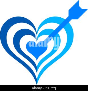 Target sign - blue shades simple transparent, isolated - vector ...