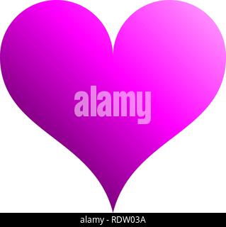 Heart symbol icon - purple gradient, isolated - vector illustration Stock Vector