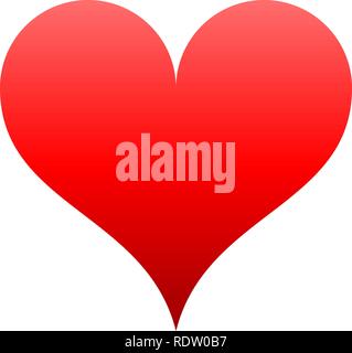 Heart symbol icon - red gradient, isolated - vector illustration Stock Vector