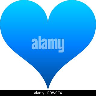 Heart symbol icon - blue gradient, isolated - vector illustration Stock ...